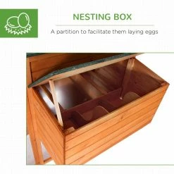 Large Natural Wood and Green 0.04 -Acre In-Ground Poultry Cage with Outdoor Run and Nesting Box by PawHut 11 Large Natural Wood and Green 0.04 -Acre In-Ground Poultry Cage with Outdoor Run and Nesting Box by PawHut -Cheap Bird & Wildlife Supplies Store pawhut chicken coops d3 0002 44 1000