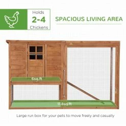 Large Natural Wood and Green 0.04 -Acre In-Ground Poultry Cage with Outdoor Run and Nesting Box by PawHut 9 Large Natural Wood and Green 0.04 -Acre In-Ground Poultry Cage with Outdoor Run and Nesting Box by PawHut -Cheap Bird & Wildlife Supplies Store pawhut chicken coops d3 0002 4f 1000
