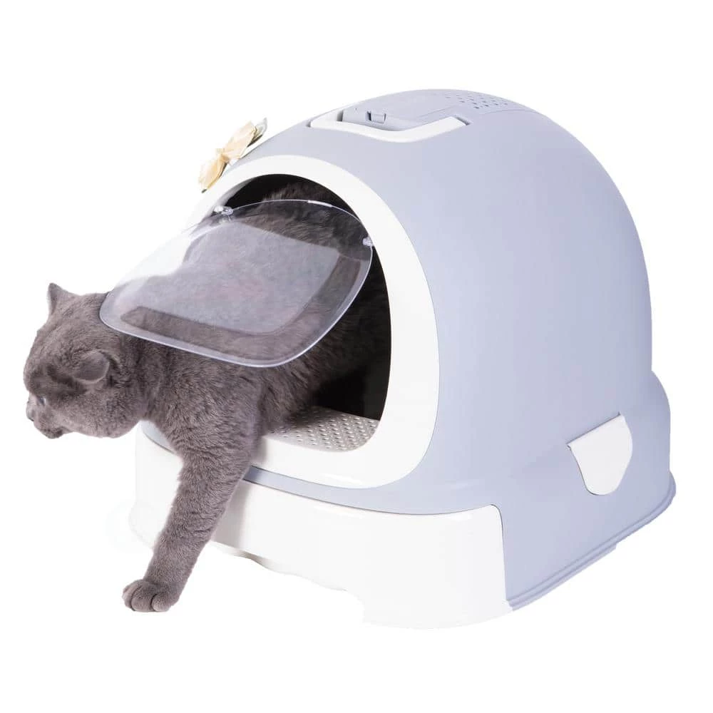 Fully Enclosed Hooded Litter Pan with Front Entry Odor Close Door, Cat Litter Scoop Included by PAWSMARK 10 Fully Enclosed Hooded Litter Pan with Front Entry Odor Close Door, Cat Litter Scoop Included by PAWSMARK - Image 10