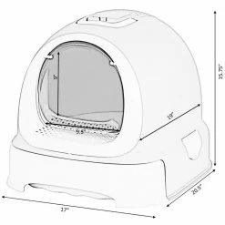 Fully Enclosed Hooded Litter Pan with Front Entry Odor Close Door, Cat Litter Scoop Included by PAWSMARK 17 Fully Enclosed Hooded Litter Pan with Front Entry Odor Close Door, Cat Litter Scoop Included by PAWSMARK -Cheap Bird & Wildlife Supplies Store pawsmark litter boxes houses qi003672 fa 1000