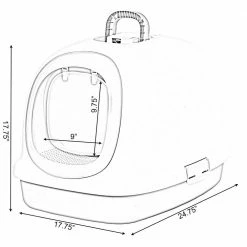 Fully Enclosed Hooded Odor-Free Front Entry Cat Toilet by PAWSMARK 20 Fully Enclosed Hooded Odor-Free Front Entry Cat Toilet by PAWSMARK -Cheap Bird & Wildlife Supplies Store pawsmark litter boxes houses qi003774 bn fa 1000