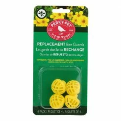 Replacement Yellow Bee Guards for Hummingbird Feeders (4-Count) by Perky-Pet