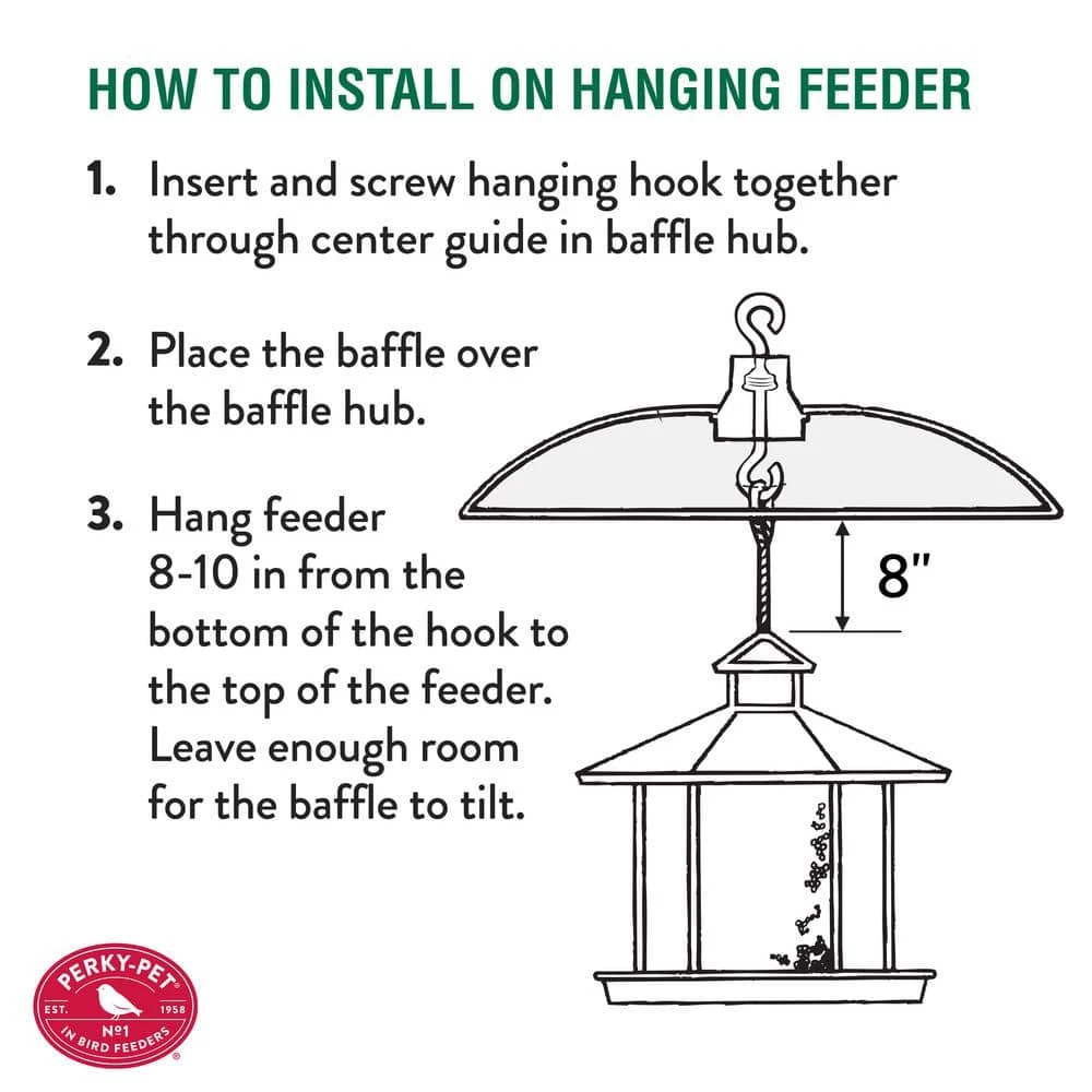 16 in. Transparent Squirrel Guard- Protective Dome Cover for Hanging Bird Feeders by Perky-Pet 4 16 in. Transparent Squirrel Guard- Protective Dome Cover for Hanging Bird Feeders by Perky-Pet - Image 4