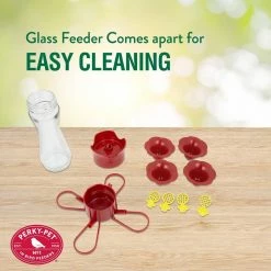 Clear Pinch Waist Glass Hummingbird Feeder - 8 oz. Capacity by Perky-Pet -Cheap Bird & Wildlife Supplies Store perky pet bird feeders 203cpbn 4f 1000