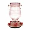Rose Gold Top-Fill Decorative Glass Hummingbird Feeder - 24 oz. Capacity by Perky-Pet