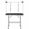 Black 46 in. x 24 in. Professional Dog Pet Grooming Table Large Adjustable Heavy Duty Portable w/Arm & Noose & Mesh Tray by Tatayosi