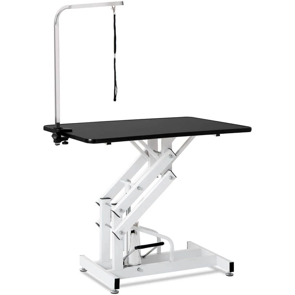 Black White 42.50 in. x 23.60 in. Hydraulic Dog Pet Grooming Table Heavy-Duty Big Size Z-Lift Pet Grooming Table by Tatayosi 1 Black White 42.50 in. x 23.60 in. Hydraulic Dog Pet Grooming Table Heavy-Duty Big Size Z-Lift Pet Grooming Table by Tatayosi