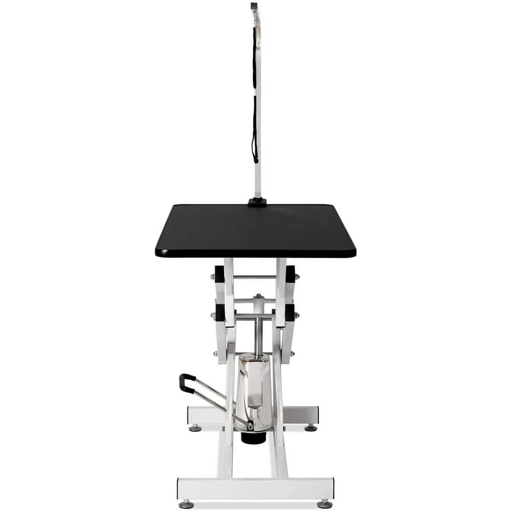 Black White 42.50 in. x 23.60 in. Hydraulic Dog Pet Grooming Table Heavy-Duty Big Size Z-Lift Pet Grooming Table by Tatayosi 2 Black White 42.50 in. x 23.60 in. Hydraulic Dog Pet Grooming Table Heavy-Duty Big Size Z-Lift Pet Grooming Table by Tatayosi - Image 2