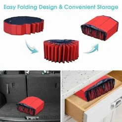 63 in. Round PVC Pet Pool in Red Foldable Portable Bathing Tub Pool for Dogs Cats and Kids by WELLFOR -Cheap Bird & Wildlife Supplies Store pet baths ps hwy 0148re 1f 1000