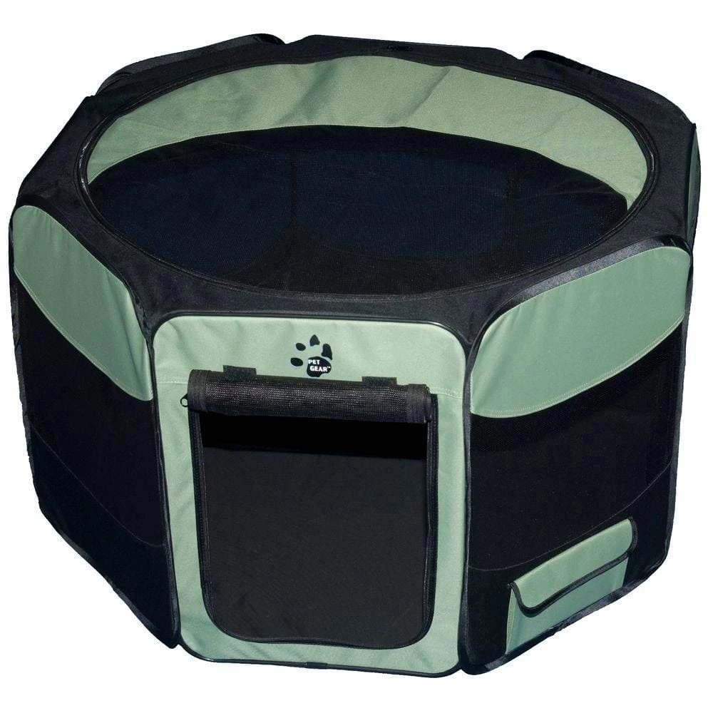 46 in. L x 46 in. W x 28 in. H Octagon Pet Pen with Removable Top by Pet Gear 1 46 in. L x 46 in. W x 28 in. H Octagon Pet Pen with Removable Top by Pet Gear