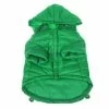 Medium Fresh Green Lightweight Adjustable Sporty Avalanche Dog Coat with Removable Pop Out Collared Hood by PET LIFE