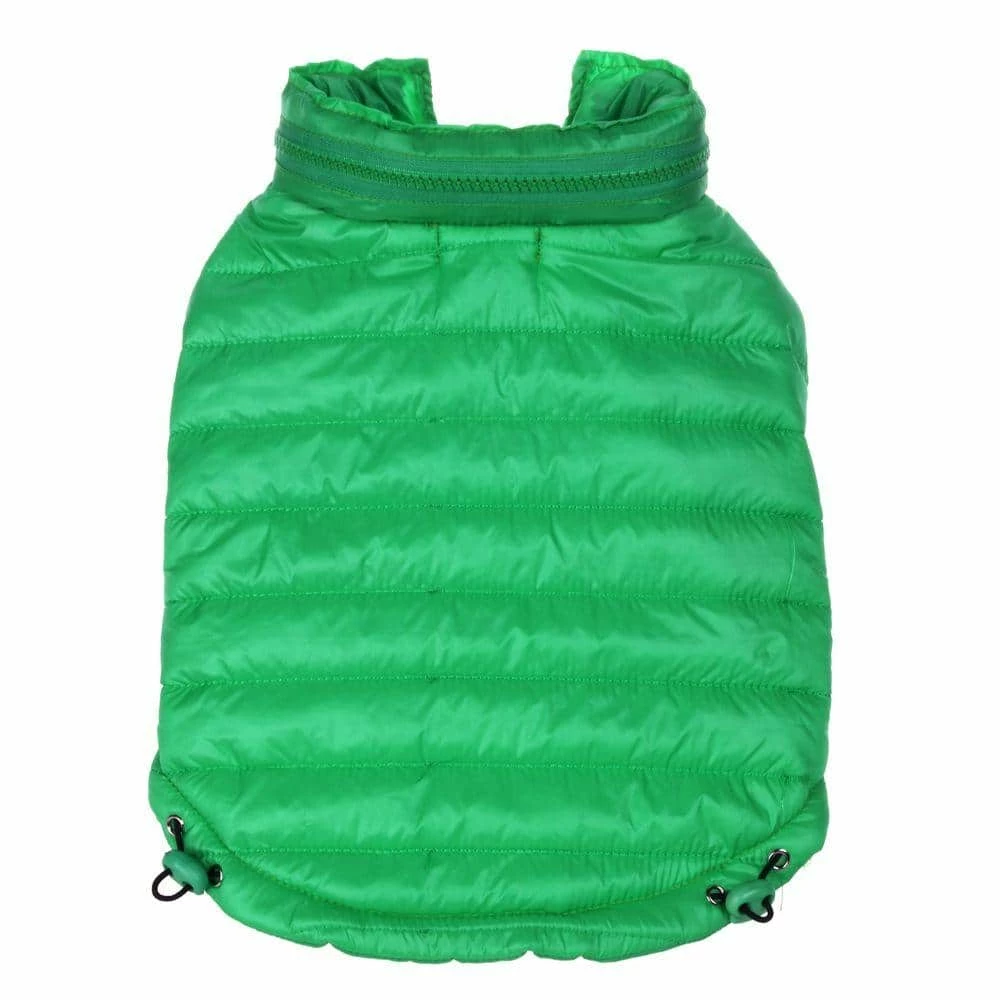 Medium Fresh Green Lightweight Adjustable Sporty Avalanche Dog Coat with Removable Pop Out Collared Hood by PET LIFE 2 Medium Fresh Green Lightweight Adjustable Sporty Avalanche Dog Coat with Removable Pop Out Collared Hood by PET LIFE - Image 2