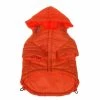 Large Burst Orange Lightweight Adjustable Sporty Avalanche Dog Coat with Removable Pop Out Collared Hood by PET LIFE
