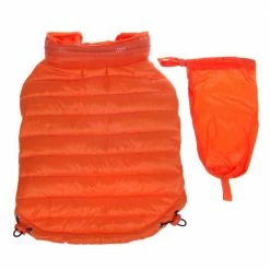 X-Large Burst Orange Lightweight Adjustable Sporty Avalanche Dog Coat with Removable Pop Out Collared Hood by PET LIFE -Cheap Bird & Wildlife Supplies Store pet life apparel accessories 30orxl 4f 1000
