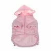 Large Light Pink Lightweight Adjustable Sporty Avalanche Dog Coat with Removable Pop Out Collared Hood by PET LIFE