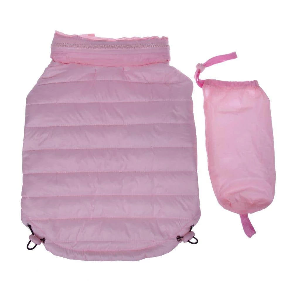 X-Small Light Pink Lightweight Adjustable Sporty Avalanche Dog Coat with Removable Pop Out Collared Hood by PET LIFE 2 X-Small Light Pink Lightweight Adjustable Sporty Avalanche Dog Coat with Removable Pop Out Collared Hood by PET LIFE - Image 2
