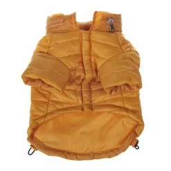 Large Sporty Mustard Lightweight Adjustable Sporty Avalanche Dog Coat with Removable Pop Out Collared Hood by PET LIFE -Cheap Bird & Wildlife Supplies Store pet life apparel accessories 30yllg 1f 1000