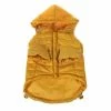 Large Sporty Mustard Lightweight Adjustable Sporty Avalanche Dog Coat with Removable Pop Out Collared Hood by PET LIFE