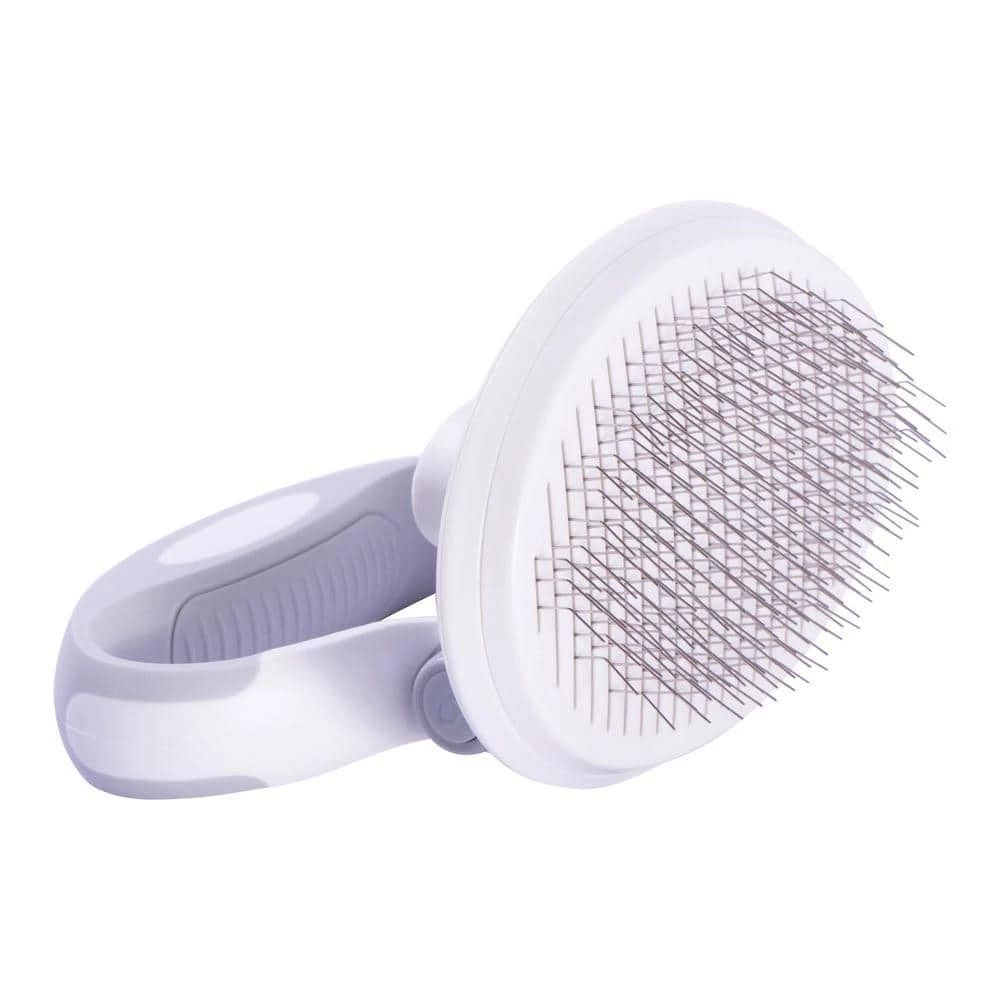 Gyrater Travel Self-Cleaning Swivel Grooming Slicker Pet Brush by PET LIFE 1 Gyrater Travel Self-Cleaning Swivel Grooming Slicker Pet Brush by PET LIFE