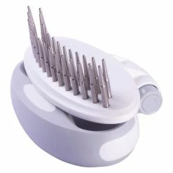 Gyrater Swivel Travel Dual-Rowed Grooming Undercoat Pet Rake by PET LIFE -Cheap Bird & Wildlife Supplies Store pet life brushes combs gr17 1f 1000