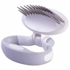 Gyrater Swivel Travel Dual-Rowed Grooming Undercoat Pet Rake by PET LIFE