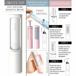 Orotund Magical Lint and Pet Hair Removal Brush White by PET LIFE -Cheap Bird & Wildlife Supplies Store pet life brushes combs gr18wh 4f 1000