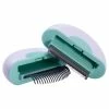 Lynx 2-in-1 Travel Small Connecting Grooming Pet Comb and Deshedder in Green by PET LIFE