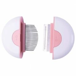 Lynx 2-in-1 Travel Large Connecting Grooming Pet Comb and Deshedder in Pink by PET LIFE
