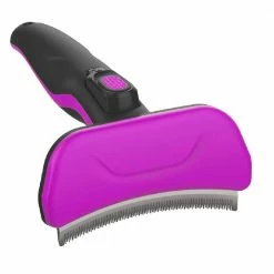 Fur-Guard Easy Self-Cleaning Grooming Deshedder Pet Comb Pink by PET LIFE