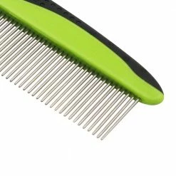 Grip Ease Wide and Narrow Tooth Grooming Pet Comb Green by PET LIFE 7 Grip Ease Wide and Narrow Tooth Grooming Pet Comb Green by PET LIFE -Cheap Bird & Wildlife Supplies Store pet life brushes combs gr28gn 4f 1000