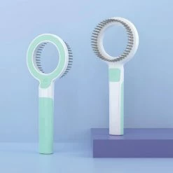 Wagnify 360-Degree and Multi-Directional Modern Grooming Pet Rake Comb in Green by PET LIFE -Cheap Bird & Wildlife Supplies Store pet life brushes combs gr2gnmd 1f 1000