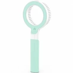 Wagnify 360-Degree and Multi-Directional Modern Grooming Pet Rake Comb in Green by PET LIFE