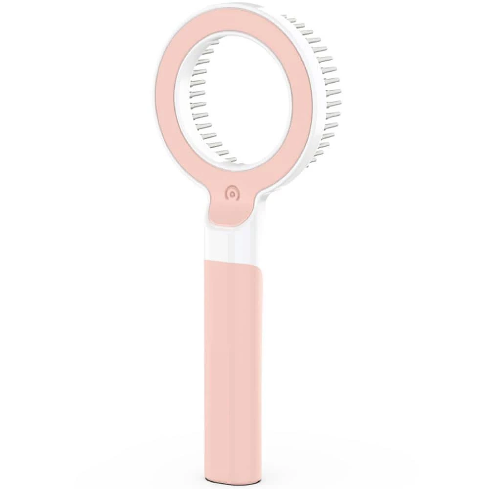 Wagnify 360-Degree and Multi-Directional Modern Grooming Pet Rake Comb in Pink by PET LIFE 1 Wagnify 360-Degree and Multi-Directional Modern Grooming Pet Rake Comb in Pink by PET LIFE
