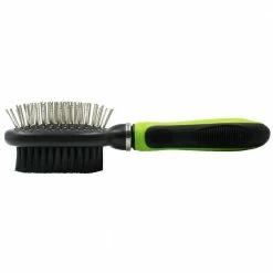 Flex Series 2-in-1 Dual-Sided Pin and Bristle Grooming Pet Brush Green by PET LIFE 6 Flex Series 2-in-1 Dual-Sided Pin and Bristle Grooming Pet Brush Green by PET LIFE -Cheap Bird & Wildlife Supplies Store pet life brushes combs gr32gn 4f 1000