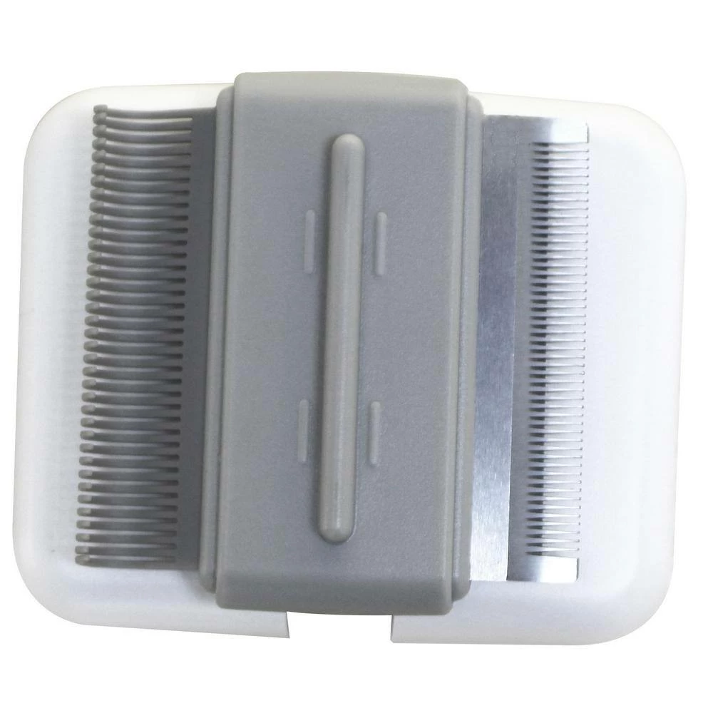 Zipocket 2-in-1 Underake and Stainless Steel Travel Grooming Pet Comb in Grey by PET LIFE 3 Zipocket 2-in-1 Underake and Stainless Steel Travel Grooming Pet Comb in Grey by PET LIFE - Image 3