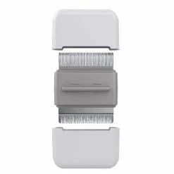 Zipocket 2-in-1 Underake and Stainless Steel Travel Grooming Pet Comb in Grey by PET LIFE