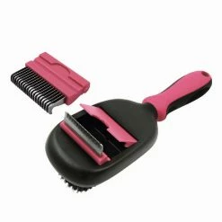 Conversion 5-in-1 Interchangeable Dematting and Deshedding Bristle Pin and Massage Grooming Pet Comb Pink by PET LIFE -Cheap Bird & Wildlife Supplies Store pet life brushes combs gr8pk 4f 1000