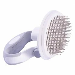 Gyrater Travel Self-Cleaning Swivel Grooming Pet Pin Brush by PET LIFE