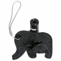 Fleece Dog Shaped Travel Waste Bag Dispenser with 2 Rolls Dark Grey by PET LIFE