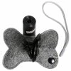 Fleece Dog Shaped Travel Waste Bag Dispenser with 2 Rolls Light Grey by PET LIFE