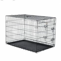 Double Door Folding Dog Crate 42 in. by Pet Trex -Cheap Bird & Wildlife Supplies Store pet trex dog cages 122115zrn 44 1000