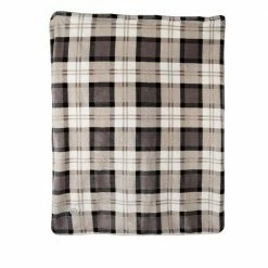 50 in. x 60 in. Gray Plaid Machine Washable Waterproof Pet Blanket by Pet Trex