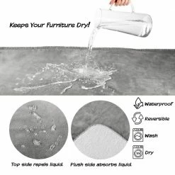 60 in. x 70 in. Gray Machine Washable Waterproof Pet Blanket by Pet Trex -Cheap Bird & Wildlife Supplies Store pet trex pet seat covers 837844bgr 4f 1000