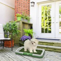 Puppy Potty Trainer Artificial Grass Mat, Tray and 5 Extra Replacement Turf Pads, Portable Indoor Toilet Training by Pet Trex -Cheap Bird & Wildlife Supplies Store pet trex waste disposal systems 193131cqd 1f 1000