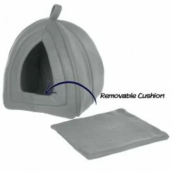 Small Grey Igloo Cat Bed by Petmaker -Cheap Bird & Wildlife Supplies Store petmaker cat beds hw3210009 1f 1000