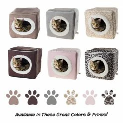 Small Grey Cozy Cave Pet Cube by Petmaker -Cheap Bird & Wildlife Supplies Store petmaker cat beds hw3210097 4f 1000