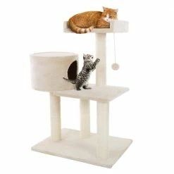 31 in. 3-Tier Cat Tree and Condo by Petmaker -Cheap Bird & Wildlife Supplies Store petmaker cat trees scratch posts hw3210070 4f 1000
