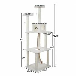 6 ft. Sleep and Play Cat Tree by Petmaker -Cheap Bird & Wildlife Supplies Store petmaker cat trees scratch posts m320361 fa 1000
