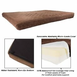 Large Chocolate Waterproof Pet Bed by Petmaker 9 Large Chocolate Waterproof Pet Bed by Petmaker -Cheap Bird & Wildlife Supplies Store petmaker dog beds pillows hw3210037 c3 1000