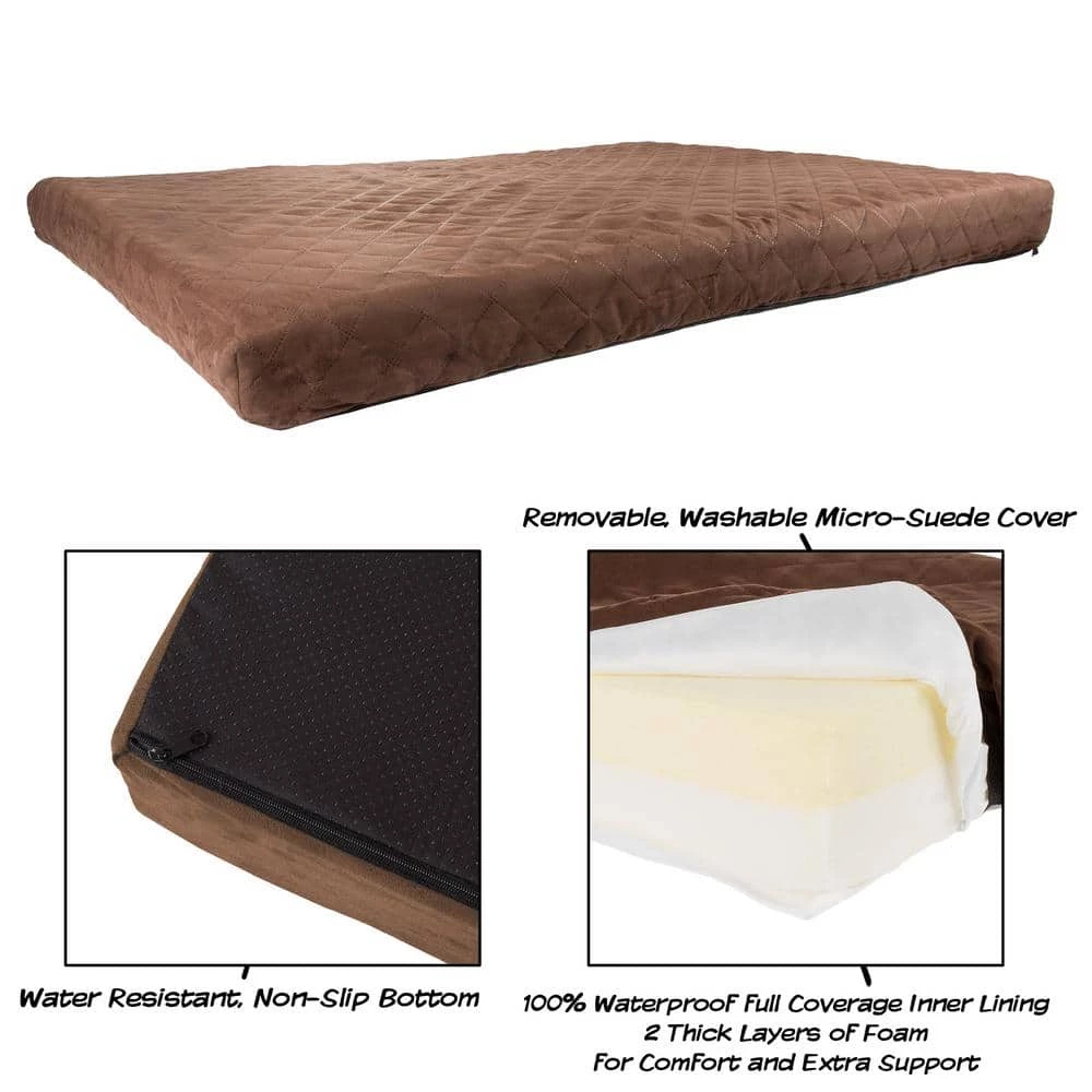 Large Chocolate Waterproof Pet Bed by Petmaker 3 Large Chocolate Waterproof Pet Bed by Petmaker - Image 3
